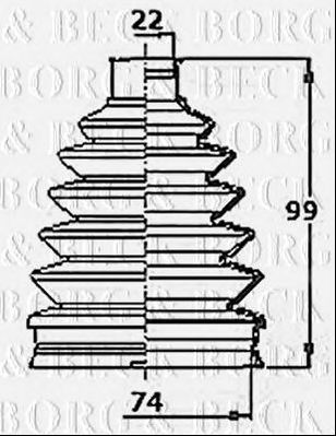BORG & BECK bcb6142 -  Пыльник, приводной вал